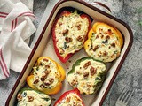 Paprike punjene sirom i spanaćem / Spinach Ricotta Stuffed Bell Peppers