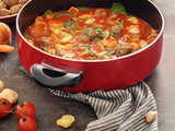 Paradajz čorba sa mesnim kuglicama i tortellini pastom / Tomato soup with meatballs and tortellini pasta