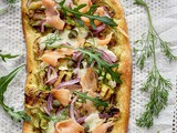 Pizza sa tikvicama i dimljenim lososom / Smoked Salmon Zucchini Pizza