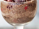 Dark Chocolate Chia Pudding With Frozen Berries