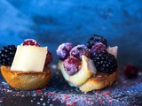 Sparkling Cranberry and Brie Crostini