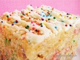 Cake Batter Rice Krispie Treats - The Ultimate Thick and Chewy Cake Batter Treat