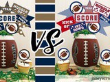 Diy Printable Football Party Decor for the big game (Navy and Gold or Red and Blue)