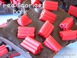 Red Licorice Chocolate Bark