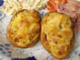 Bacon & Cheddar Twice Baked Potatoes - jackets with knobs on