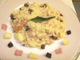 Bramley Apple, Bacon & Black Pudding Risotto - it's Bramley Apple Week