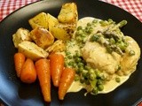 Chicken, asparagus and peas in a Marsala cream sauce : a  once in six months  dinner dish