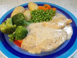 Chicken in a Marsala & mustard cream sauce - as easy as winking