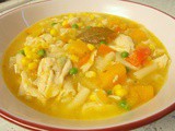 Chicken & vegetable dinner soup - golden gorgeousness