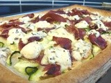 Courgette, Prosciutto & Blue Cheese Tart - dinner in a hurry