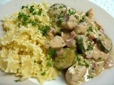 Creamy chicken & courgettes - my  Masterchef  box challenge