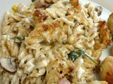 Creamy Ham & Mushroom Pasta Bake