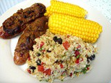 Devilled Sausages & Fruity Quinoa Salad