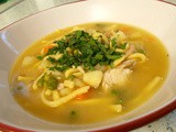 German Style Chicken Soup with Spaetzle