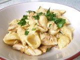 Manchego chicken Alfredo - super quick, two pot supper