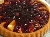 Persimmon & Red Berry Flan - retro loveliness