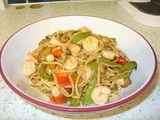 Prawn noodle stir fry - it's a stir fry, with prawns and noodles