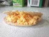 Quick cheesy scrambled eggs