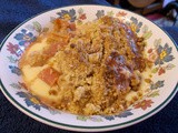 Sherried rhubarb crumble - only for grown ups