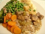 Slow cooker pork shoulder with parsnips and celery in cider