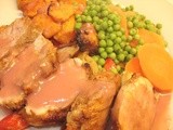 Thai spiced roast Pork Tenderloin with Rhubarb sauce & roasted Five Spice Butternut Squash