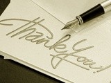 Thanks go out to you all