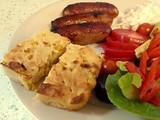 Tonight's dinner : bbq Sausages, cornbread and salad