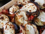 Aubergine pasta bake