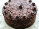 Chocolate and coffee bean cake