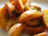 Peaches, Honey and Mint Pancakes
