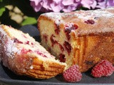 Raspberry, lemon and yogurt loaf cake