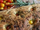 Tomato, garlic and rosemary focaccia