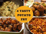 4 tasty Potato side dish recipes for rice – Potato poriyal recipe