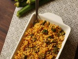Aloo bhindi rice recipe | Vendakkai sadham