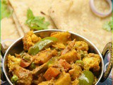 Kerala Kadai Vegetable Curry with Homemade Spice Powder (Kadai masala)