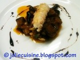 Code di scampi con caponata in agrodolce