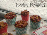 Dried Asian pears fresh cranberries blondie brownie muffins