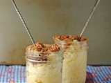 5 Minute (Microwave) Coffee Cake in a Jar ~ #SundaySupper Desserts In Jars Summer Tour