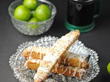 Key Lime Biscotti with Key Lime Glaze ~ Citrus #SundaySupper