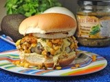 Salsa Burgers with Creamy Avocado Dressing & Charred Corn Salad ~ a @TexasBrew Feature & #Giveaway