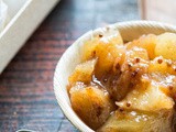 Apple pear chutney with mustard seeds