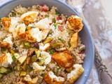 Couscous salad with halloumi and apple