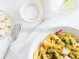 Pasta with feta and 5th year blog-o-versary