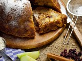 Spiced nutty apple-pear cake