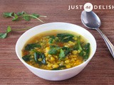 Ayurvedic Tomato Spinach Dal Soup (Tomato Spinach Lentil Soup)