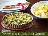 Crustless Spinach Mushroom Quiche with Zucchini Salad