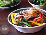 Korean Vegetable Japchae (Stir Fry Noodle)