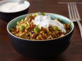 Spicy Minced Lamb with Peas and Rice