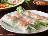 Vietnamese Shrimp Rolls with Peanut Hoisin Sauce (Gỏi Cuốn with Nước Lèo)