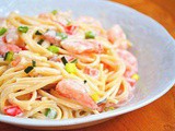 Cheesy Creamy Shrimp Spaghetti